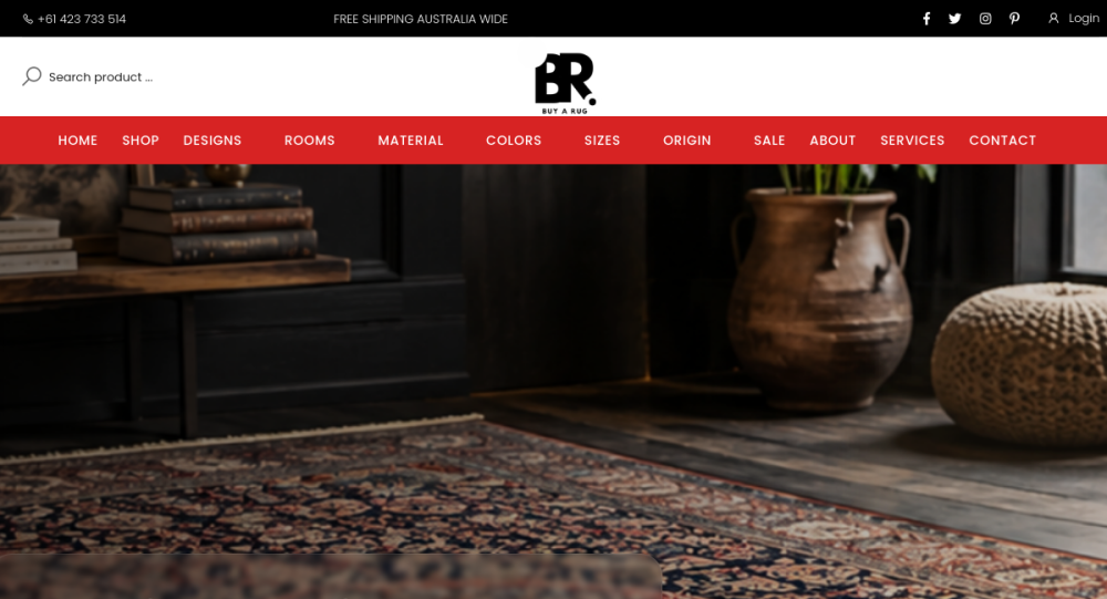 Buy A Rug Australia Website Screenshot